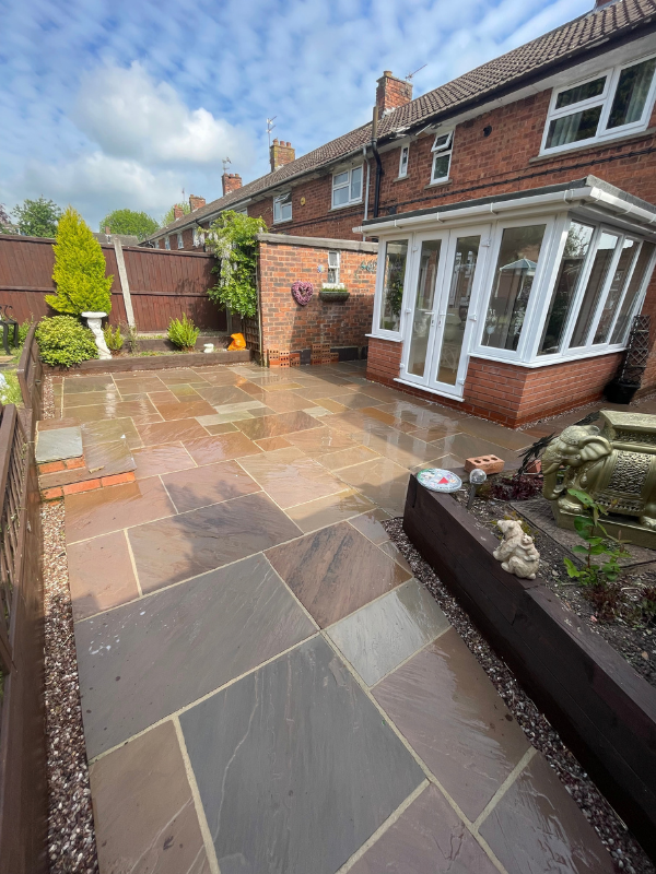 Patio cleaning in Staffordshire by Sealstone Exterior Services, after professional cleaning