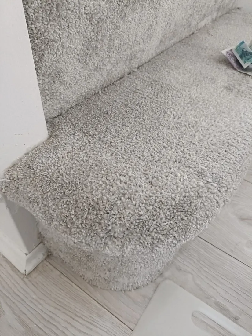 Carpet repair on stairs in Stafford, after professional cleaning