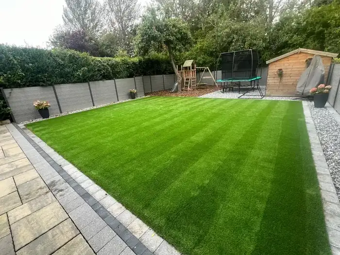 Artificial grass cleaning in Stafford, after professional clean